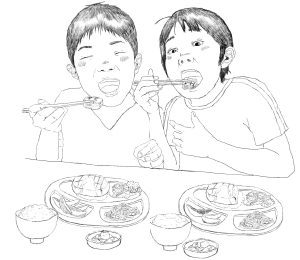 子供たちの食事風景